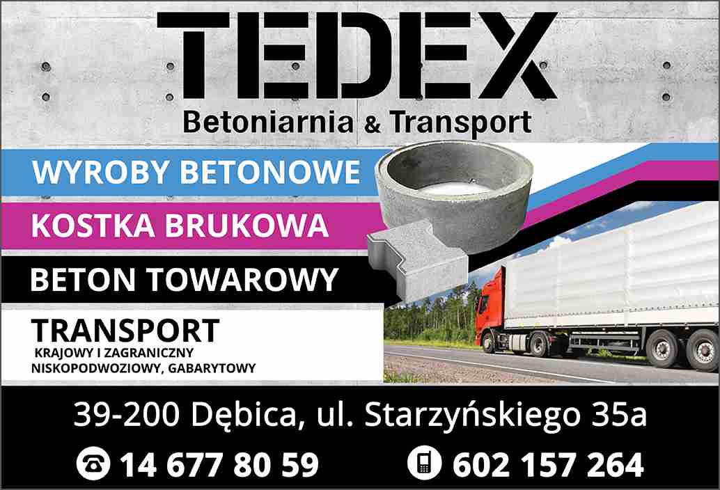 TEDEX BETONIARNIA & TRANSPORT - kostka brukowa DĘBICA kostka brukowa DĘBICA